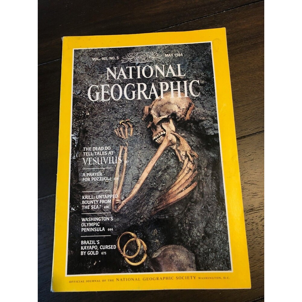 National Geographic May 1984 Vesuvius - Olympic Peninsula -‎ Kayapo Indians
